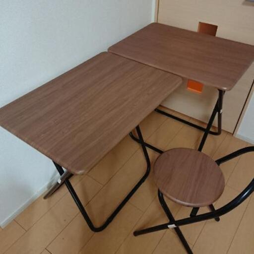 【値下げ】折り畳み机・椅子3点セット