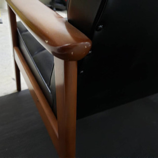 カリモク６０　Ｋチェア　2人掛け　ブラックの画像