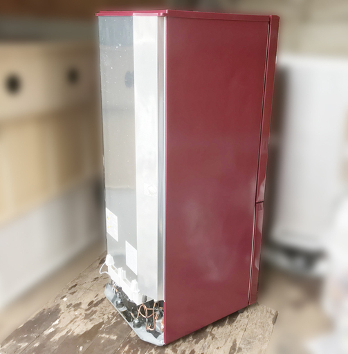 札幌市★ AQUA 格安!! シンプル 2ドア冷凍冷蔵庫 180L ◆ AQR-18F レッド系 スリムで置けちゃう 右開き アクア 赤
