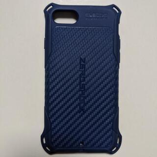 ⑤スマホケース　ブルー　iPhone　ZEROSHOCK　ELECOM