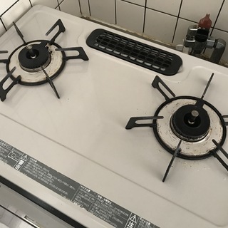 【交渉中】リンナイ　グリル付きガステーブル 2口 お譲りします。2月12日までの画像