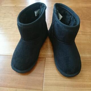 黒のムートンブーツ 17㎝の画像
