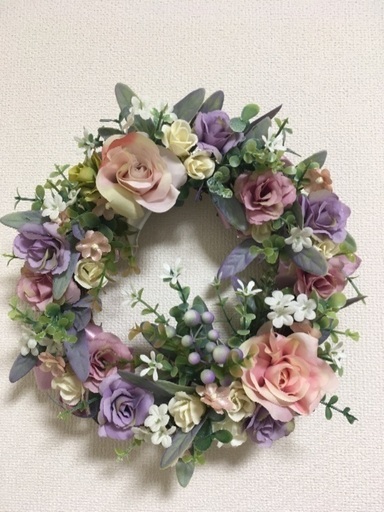 お花のリース直径26.5cm