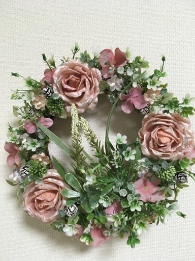 お花のリース直径25.5cm