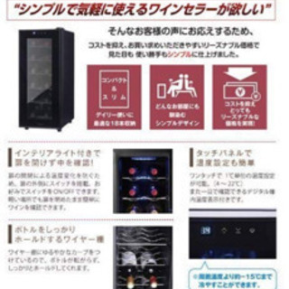 【持ち運びいただける方】ルフィエール ワインセラー 12本収納の画像