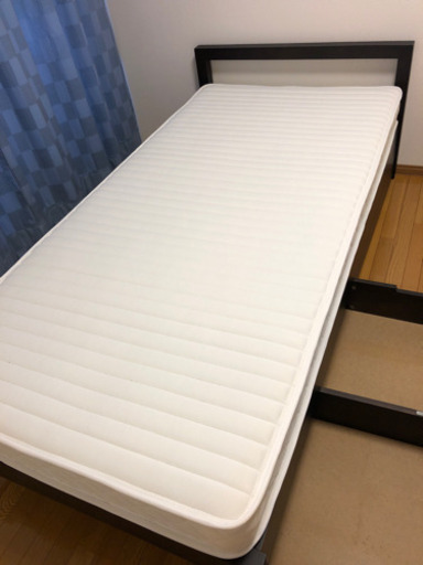 引き出し付シングルベッド　マットレス付