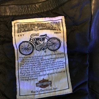 革ジャン　ライダーズジャケット　黒　ハーレーの画像