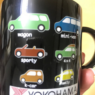 マグカップ　男の子　車　黒　かわいいの画像
