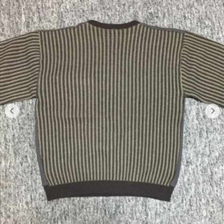 未使用品 メンズ 異素材ミックス お洒落秋冬ニットカットソーの画像