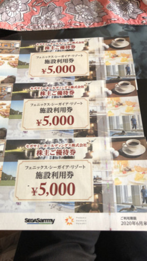 シーガイア　施設利用券　15000円分