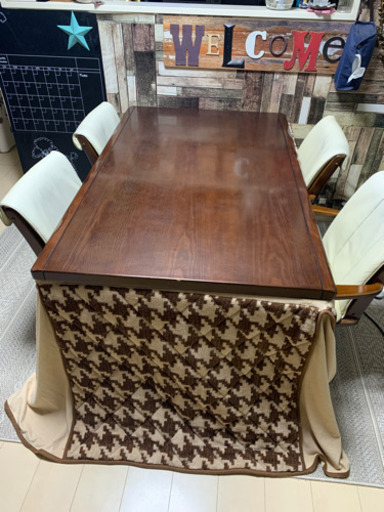 ダイニングこたつ　6点セット