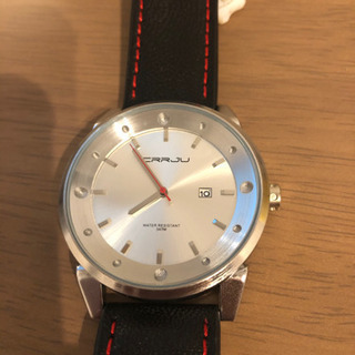 新品未使用　メンズアナログ腕時計　シルバー　海外輸入品　46ミリの画像