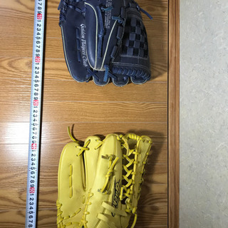 子供用グローブ、右利き用と左利き用