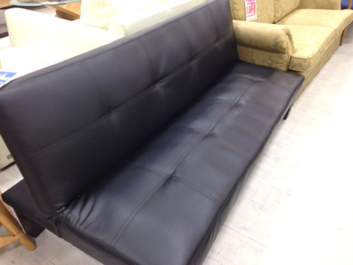 取りに来れる方限定！ブラックカラーのソファーベット！