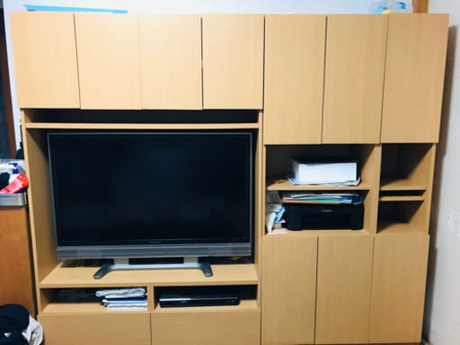 壁面収納型　テレビボード