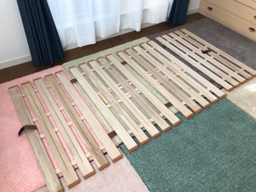 ニトリ　軽量4つ折りすのこベッド(シングル)×2