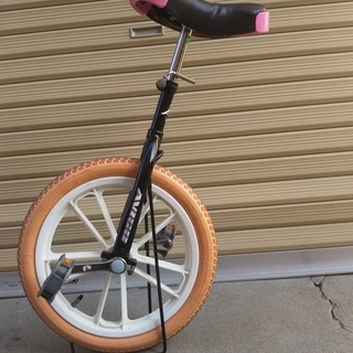 一輪車　AVIGO　黒/ピンク　16×1.75　スタンド付き