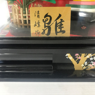 清峰作 雛人形 ひな人形 ガラスケース入り 美品の画像