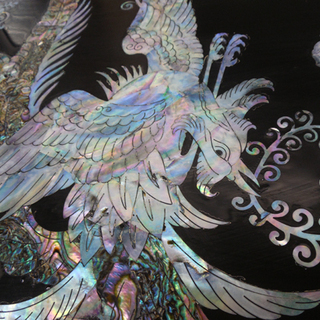 センターテーブル 韓国螺鈿 座卓 テーブル 伝統工芸 幅150cm 長方形