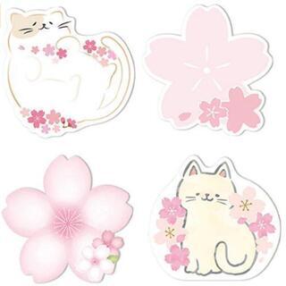 メッセージカード 猫 桜 120枚