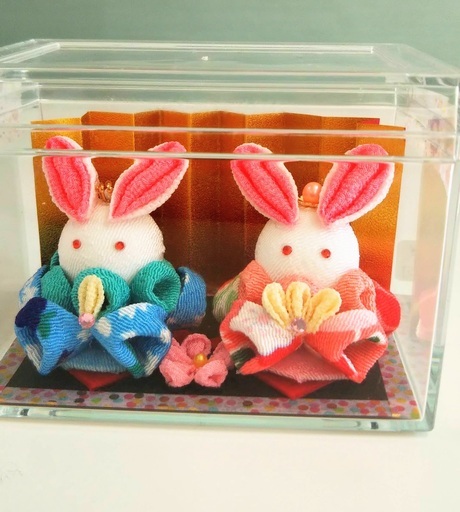 つまみ細工(花うさぎのひな人形追加納品されました！！）Makana