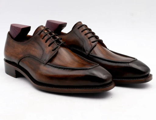 ハンドペイント　マグナーニ風ビジネスシューズ　8 1/2