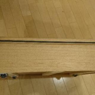 hitbox レバーレスコントローラー箱付き袋付きMUJI / ベッドフレーム下収納・小・オーク材　幅８０×奥行６０．５×高さ１９ｃｍ