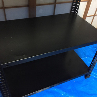 カラーアングル棚 スチールラック 黒 3段 W80 x D45 x H90 cmの画像