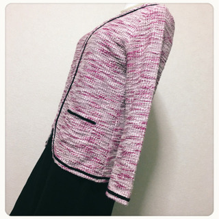 ご購入者様決定［INDEX］カーディガン ツイード風 パープルピンクの画像