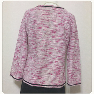ご購入者様決定［INDEX］カーディガン ツイード風 パープルピンクの画像