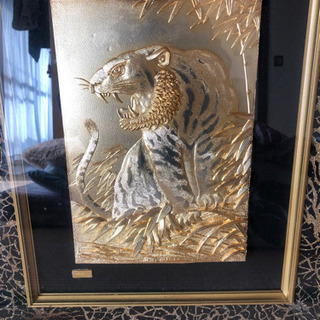 【終了】縁起物　純金　虎の額縁の画像
