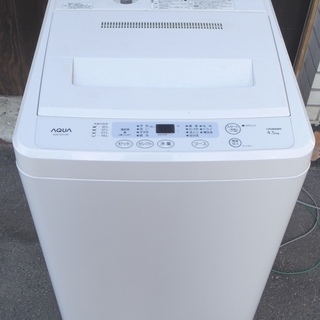 ※一人暮らし向き※　アクア 4.5kg 　全自動洗濯機 　ホワイ...