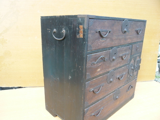 折りたたみ式 薬箪笥 多引出 年代物 インテリア アンティーク 昭和レトロ当時物 折りたたみ式 薬箪笥 多引出 年代物 インテリア アンティーク 昭和