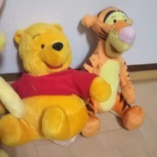 くまのプーさんと仲間たちのぬいぐるみ 5体フルセットの画像