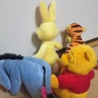 くまのプーさんと仲間たちのぬいぐるみ 5体フルセットの画像