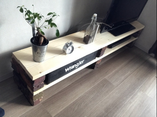 全国配送もOK オーダーハンドメイド 北欧風テレビボード 高級レンガ使用