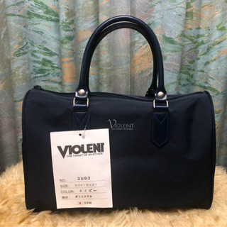 新品　ネイビーミニボストン