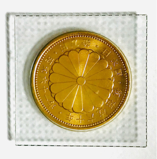 Ｓ61 天皇陛下御在位60年記念 10万円金貨　記念硬貨 ﾊﾟｯｸ入り 未開封