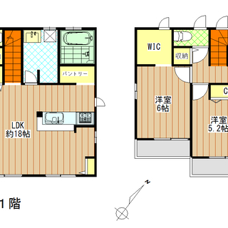 【片岡町戸建】広々１８帖のＬＤＫにはスタディカウンタ付です♪新築戸建！各部屋に収納付き、キッチンにはパントリーもございます♪２階主寝室のウォークインクローゼットは２つありますのでご夫婦それぞれで収納が可能です！キッチンにはスタディカウンター付きで、お子様のお勉強スペースやパソコン作業に最適です♪駐車も３台可能！ １部屋のみのご案内になりますのでお問い合せはお早めに！！ - 高崎市