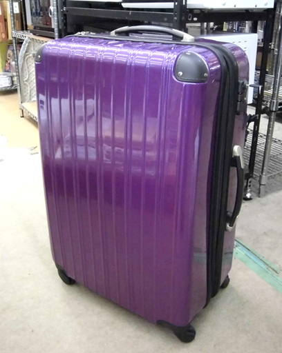 札幌 8泊～ サイズLL LM キャリーバッグ 旅行バッグ スーツケース 紫 パープル TSAロック