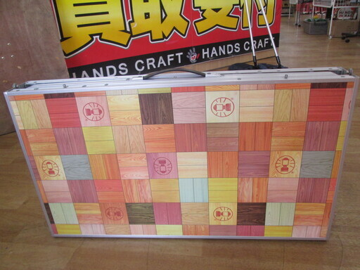 コールマン　アウトドアテーブル　ナチュラルデザイン　中古品