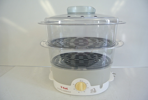 ティファール 電気蒸し器 スチームクッカー ウルトラコンパクト VC100571　SERIE504　通電・動作確認OK！　【不備有り】