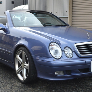 【オープンカー 希少色】メルセデス ベンツ CLK320 クォーツブルー　希少カラー　の画像