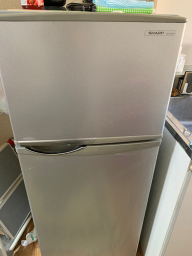 2ドア冷蔵庫 SHARP シャープ 118L SJ-H12W-S 2011年製 シルバー