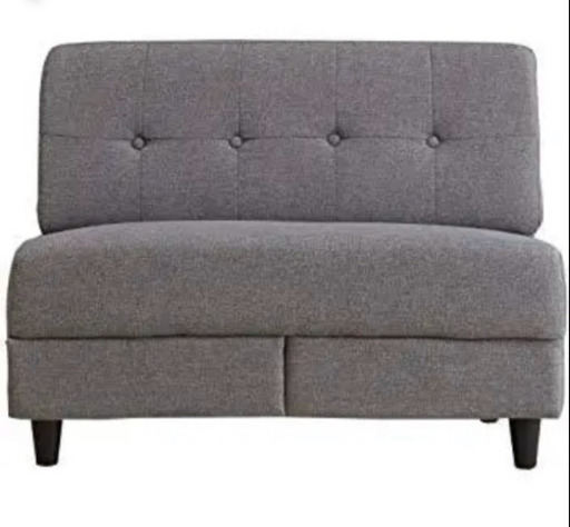 2人がけソファ　収納付き