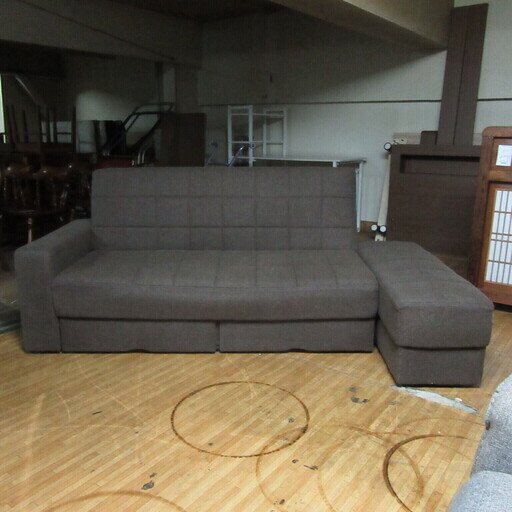 2/11予定 商談中 ニトリ 二人掛け ソファベッド オットマン セット 引き出し付き 2人掛け 2シーター 2P ソファ イス ベッド リビング NITORI ② 東KK