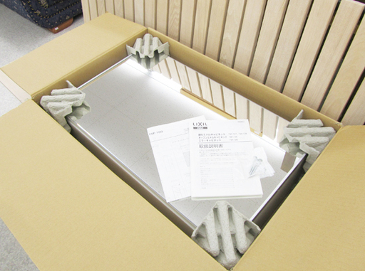 ミラーキャビネット LIXIL INAX TSF-125L 左仕様 鏡 棚 ☆ PayPay(ペイペイ)決済可能 ☆ 札幌市 北区 屯田