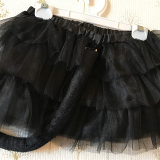 クロチュチュスカート　しっぽとカチューシャ付き