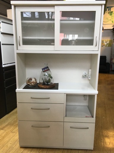 NITORI ニトリ 2面レンジボード コパン100 アーバンstyle レール引き出し