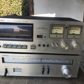 シャープ OPTONICA テープデッキ RT-1150とチュー...